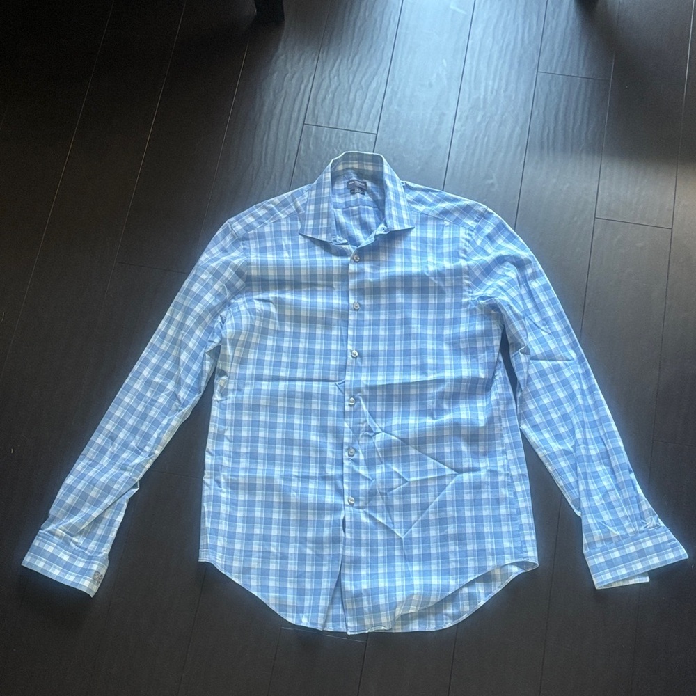 Van Heusen Blue and White Checkered Men's Shirt